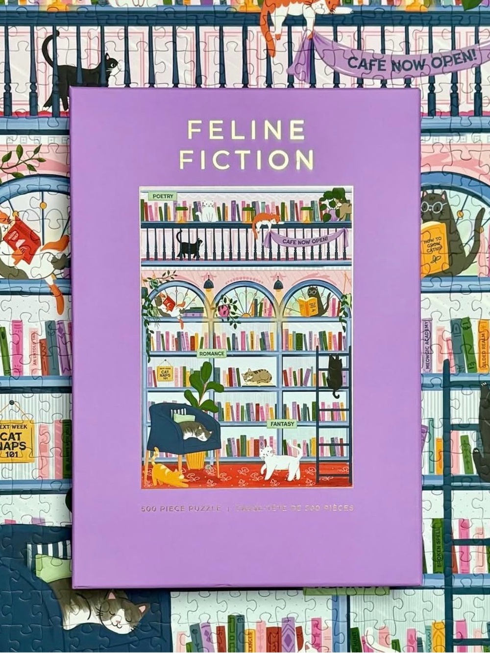 Feline Fiction 500-Piece Jigsaw Puzzle - Hobbry